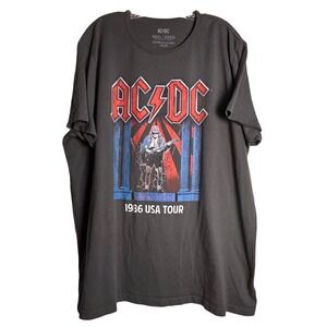 ACDC 1986 USA Tour T Shirt‎ XXXL Gray Who Made Who Concert Tee
